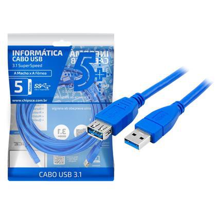 CABO EXTENSOR USB 3.1 - 5M CHIPSCE