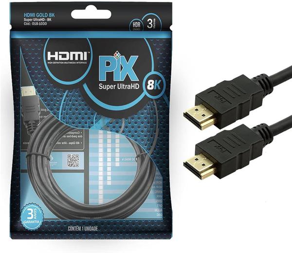 CABO HDMI 2.1 8K HDR 32AW 50M FIBRA OTICA ATIVA 018-7650 PIX