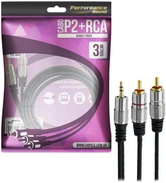 CABO P2 ESTEREO + 2 RCA MACHO 10M 018-0710 PIX