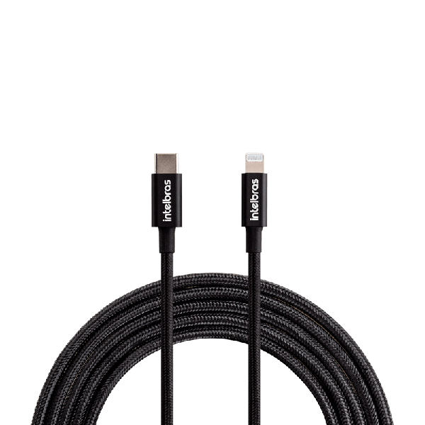 CABO USB-C/LIGHTNING 1,5M NYLON PRETO EUCL 15NP INTELBRAS