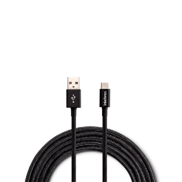 CABO USB/USB-C 1,5M NYLON PRETO EUAC 15NP INTELBRAS