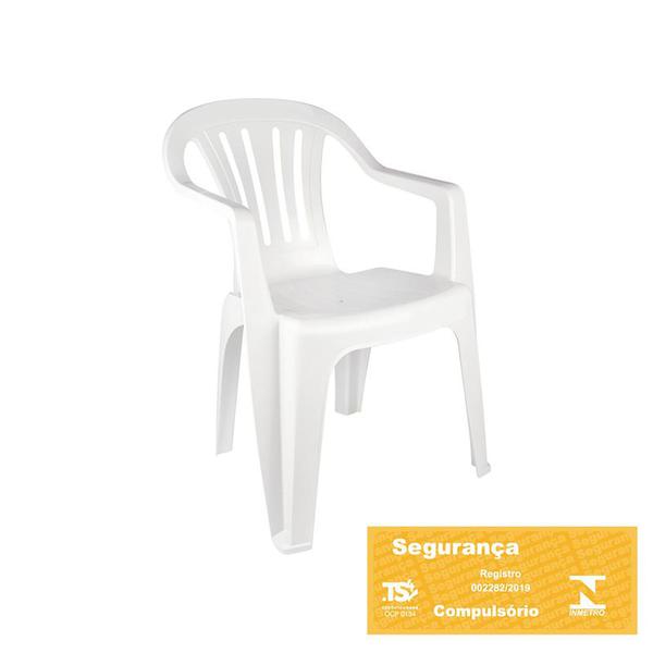 CADEIRA POLTRONA MOR PLASTICA BRANCA