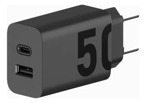 CARREGADOR PAREDE 50W S/ CABO DUO USB-A/C MOTOROLA
