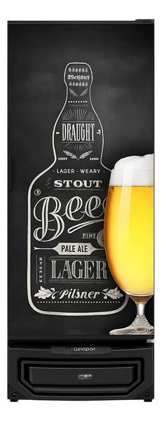 CERVEJEIRA 570L VERTICAL GCB-57BIN/PR PRETA BIVOLT GELOPAR