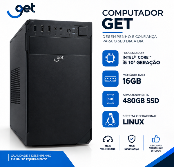 COMPUTADOR GET I5 10GEN 16GB 480GB SSD LNX