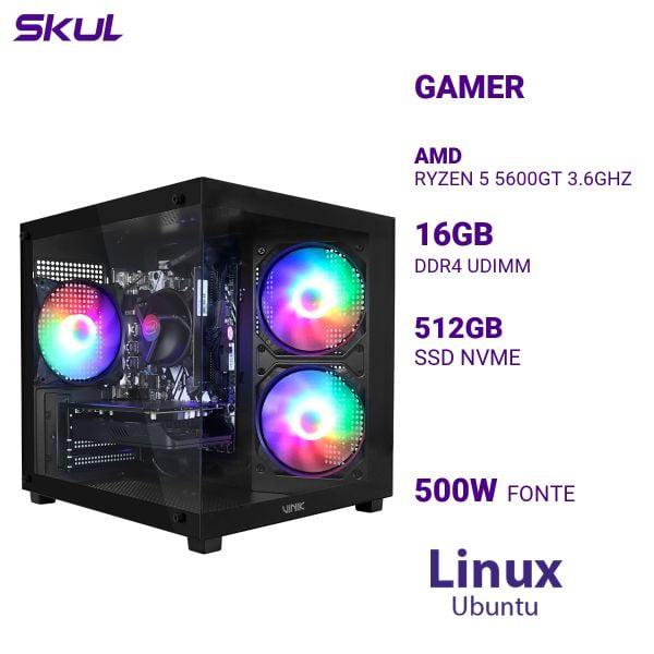 COMPUTADOR SKUL B300 RYZEN 5 5600GT 16GB 512GB SSD LNX