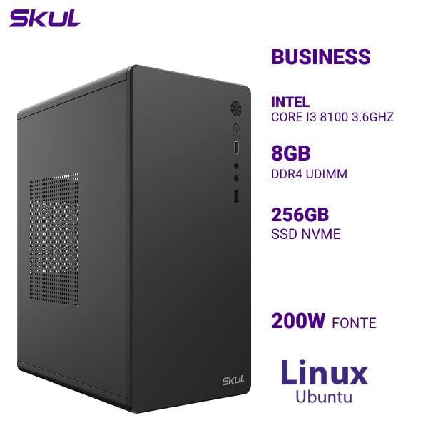 COMPUTADOR SKUL BUSINESS B300 I3 8GEN 8GB 256GB SSD LNX