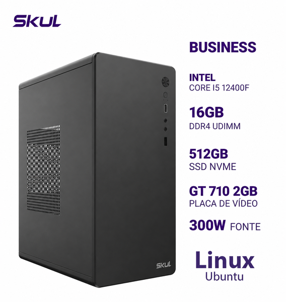 COMPUTADOR SKUL BUSINESS B500 I5 12GEN 16GB 512GSSD G710 LNX