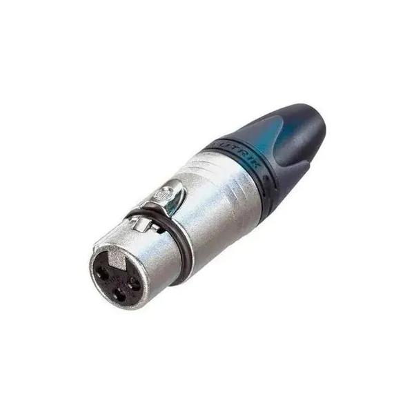 CONECTOR NEUTRIK NC3FXX XLR FEMEA 3 POLOS CABO/LINHA