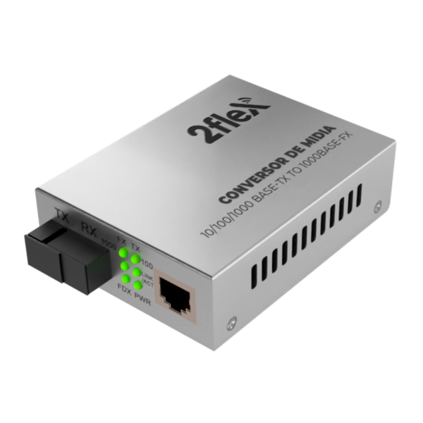 CONVERSOR DE MIDIA GIGA 10KM 2F-F10/100/1000-LB-10 2FLEX
