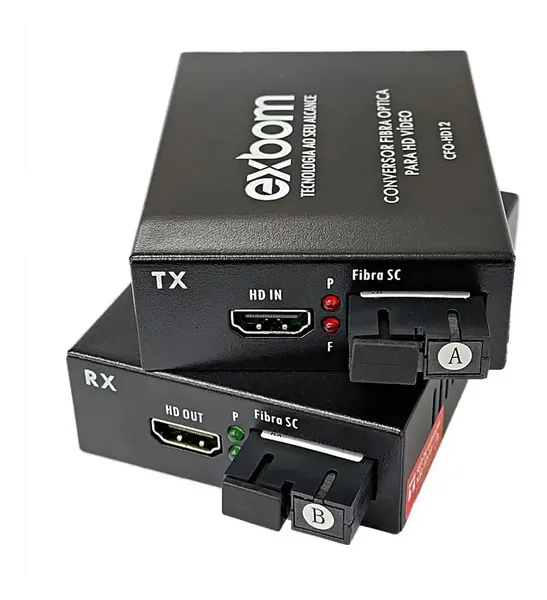 CONVERSOR / EXTENSOR HDMI VIA FIBRA OPTICA 1080P KVM OTECH