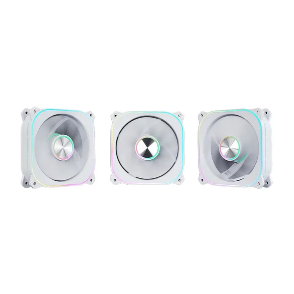 COOLER FAN 12CM ARGB KIT C/ 3 UND VEIL FAN100 BRANCO AERION