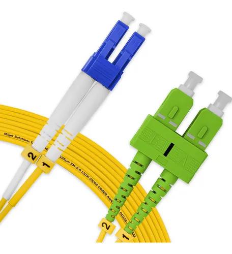 CORDAO OPTICO MONO DUPLEX SC/APC - LC/UPC 15M
