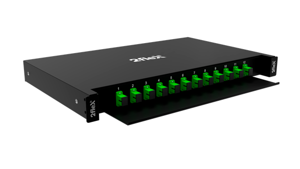DIO 12FO COMPLETO SC/APC 1U 2F-FDIO-12-APC 2FLEX
