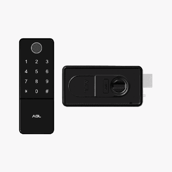 FECHADURA DIGITAL AGL BT-100 BIO APP RFID (V.2026) PRETA