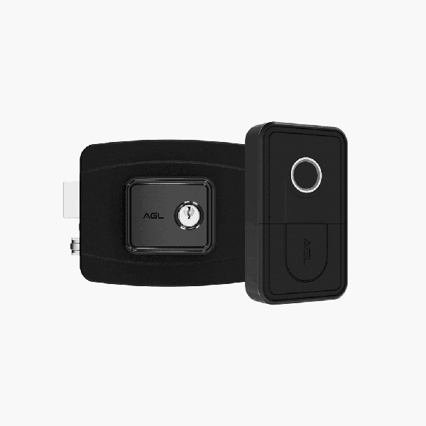 FECHADURA ELETRICA AGL AL100R BIOMETRIA RFID WIFI PRETA