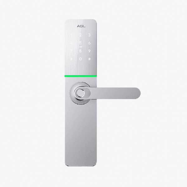 FECHADURA ELETRONICA DIGITAL AGL H30 WIFI BIO RFID PRATA