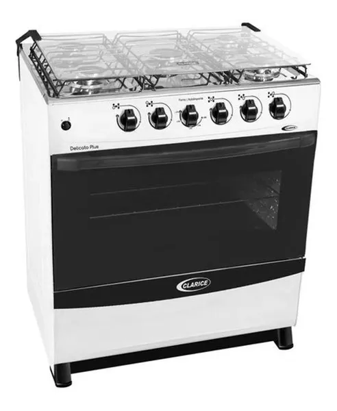 FOGAO A GAS DELICATO PLUS 5 BOCAS BRANC 800200002-15 CLARICE