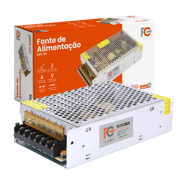 FONTE CHAVEADA COLMEIA 24V 5A FC2405CN FC FONTES