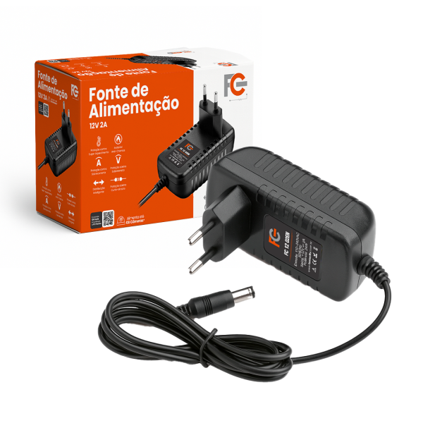 FONTE ELETRONICA 12V 2A - TIPO ADAPTADOR FC FONTE