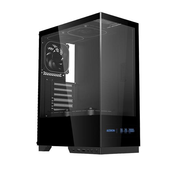 GABINETE AERION ARCH VISION GAB130 VIDRO TEMPERADO PRETO