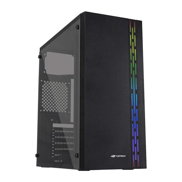 GABINETE GAMER MT-G230BK S/ FONTE PRETO C3TECH