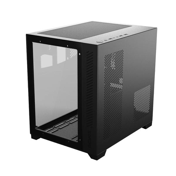 GABINETE PCYES FORCEFIELD VIDRO TEMPERADO PRETO GFFBVP