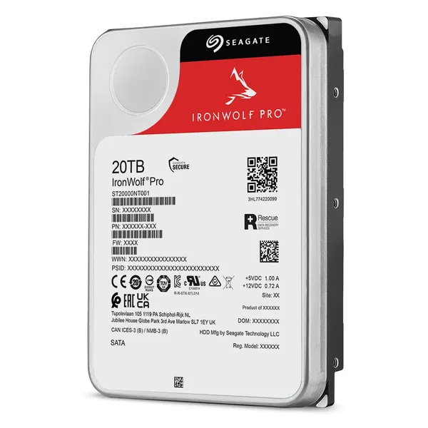 HD DVR/SERVIDOR SEAGATE 20TB IRONWOLF ST20000NT001