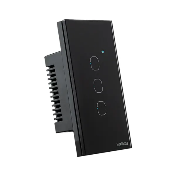 INTERRUPTOR SMART TOUCH WIFI 3 TECLAS PTO EIW 1003 INTELBRAS