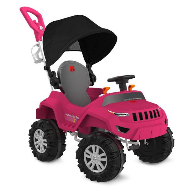 JIPE BANJIPE RECLI C/ CAPOTA PASSEIO/PEDAL ROSA BANDEIRANTE