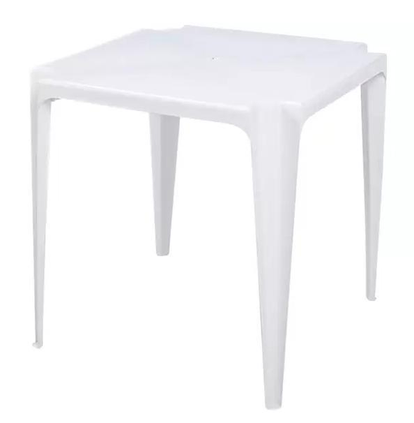 MESA QUADRADA MOR PLASTICA BRANCA