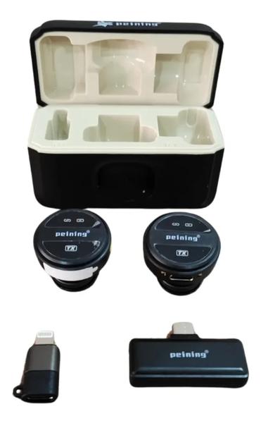 MICROFONE SEM FIO LAPELA C/ 2UND + REC. USB-C/LIGHT. PEINING