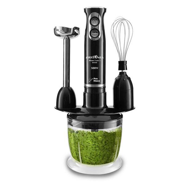 MIXER BRITANIA 500W TURBO 3 EM 1 BMX400P PRETO 127V