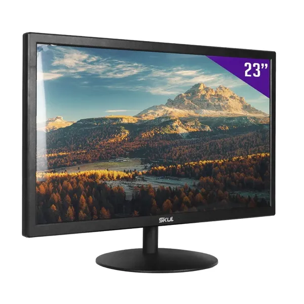 MONITOR LED 23" FHD VGA+HDMI OFFICE SM2355MS PRETO SKUL