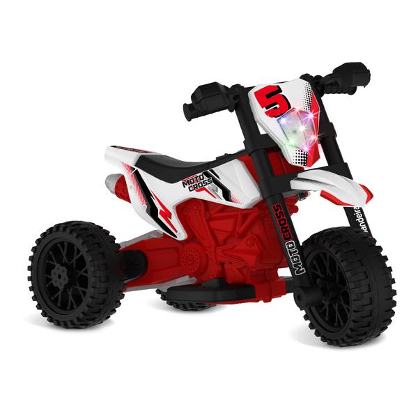 MOTO ELETRICA CROSS 6V VERMELHA BANDEIRANTE