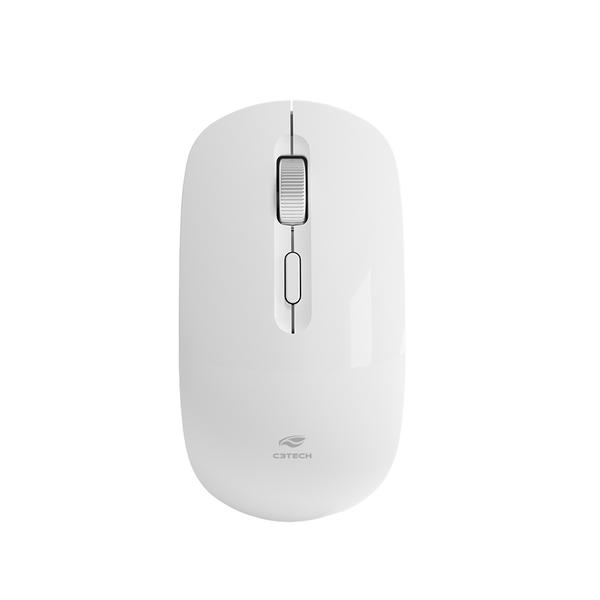 MOUSE SEM FIO RECARREGAVEL C3TECH M-W80WH BRANCO