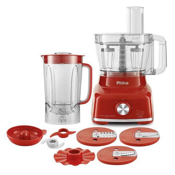 MULTIPROCESSADOR PHILCO 1400W 9 EM 1 PMP1600V VERMELHO 127V