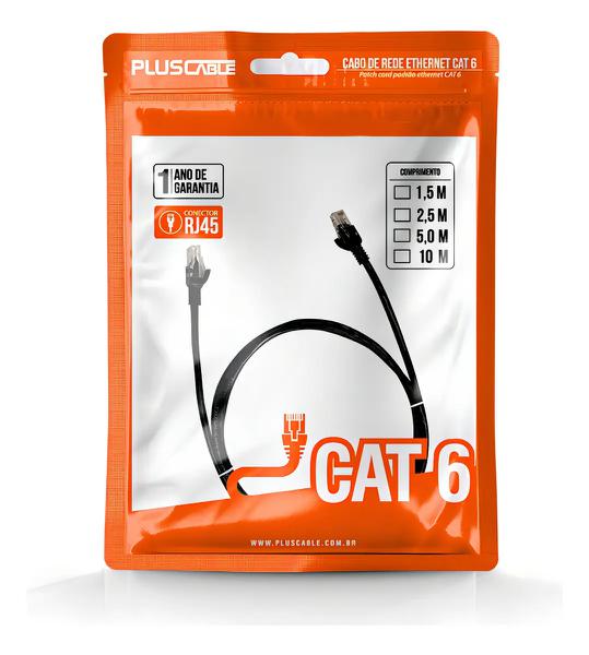 PATCH CORD CAT6 5M PC-ETH6U50 PRETO PLUSCABLE