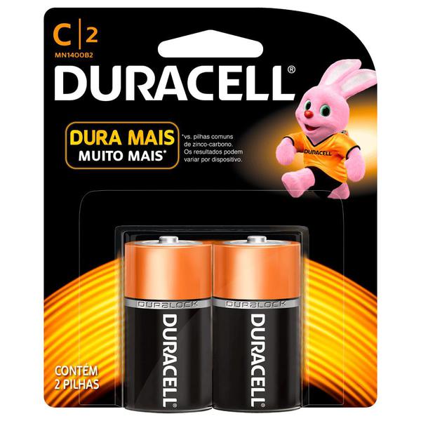 PILHA ALCALINA DURACELL C MN1400 C/ 2 UND