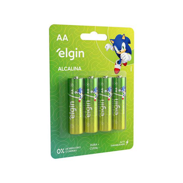 PILHA ALCALINA ELGIN AA (BLISTER C/ 4)