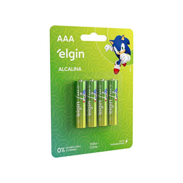 PILHA ALCALINA ELGIN AAA (BLISTER C/ 4)