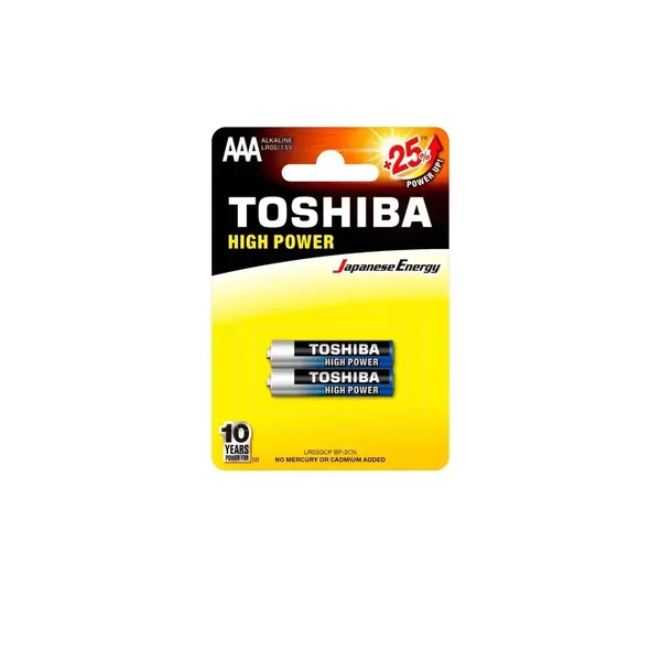 PILHA ALCALINA TOSHIBA AAA LR03G C/ 2 UND