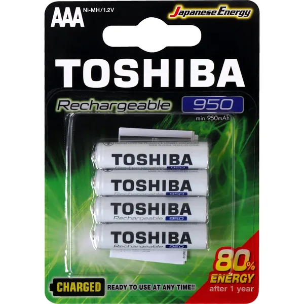 PILHA RECARREGAVEL AAA 950MAH TOSHIBA