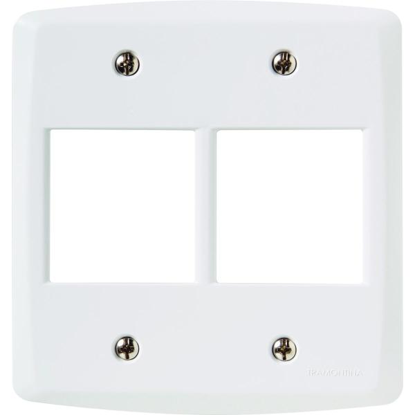 PLACA ESPELHO 4X4 4P HORIZONTAL TRAMONTINA LUX BRANCA