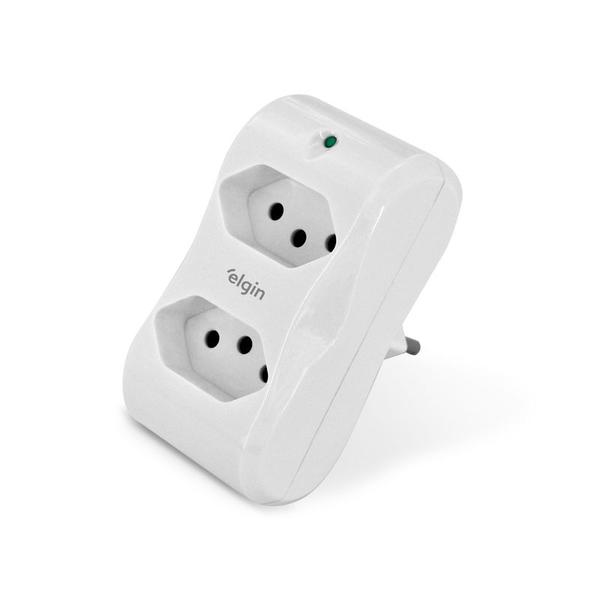 PROTETOR DE SURTO 2 TOMADAS DPS 2P+T 10A BIVOLT ELGIN