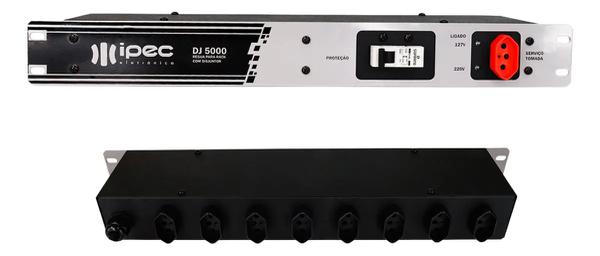 REGUA PARA RACK C/ DISJUNTOR DJ 5000 IPEC CINZA