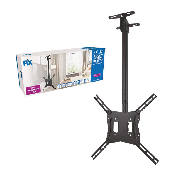 SUPORTE DE TETO PARA TV AJUSTAVEL 23"-55" 079-0069 PIX