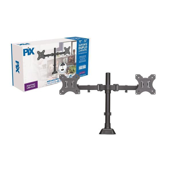SUPORTE DUPLO P/ 2 MONITORES/TV 10"-32" 079-0074 PIX