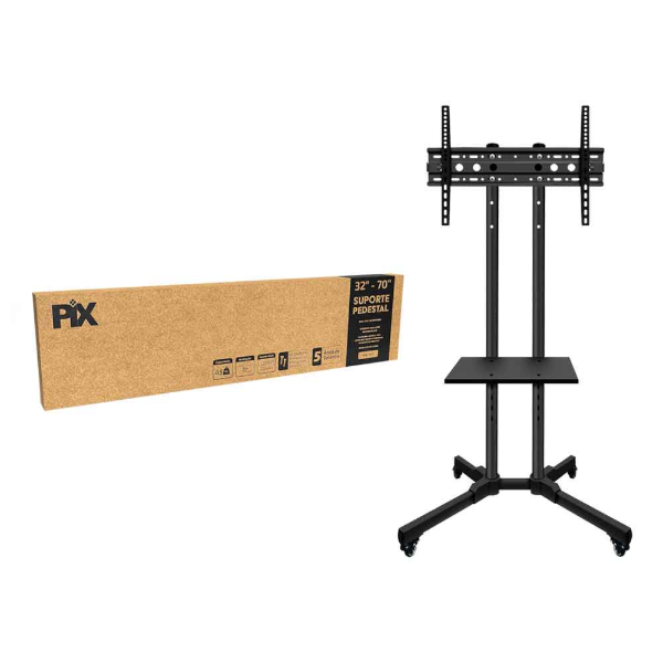 SUPORTE P/ TV PEDESTAL C/ RODIZIOS 32"-70" 079-0056 PIX