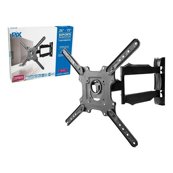 SUPORTE P/ TV TRI-ARTICULADO 50CM 26"-75" 079-0107 PIX